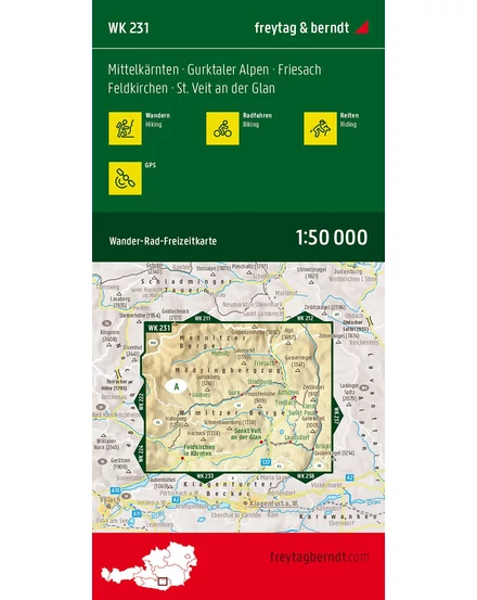 Cartographia  - WK 231 Közép-Karintia/Gurktal-Alpok/Friesach/St. Veit turistatérkép 