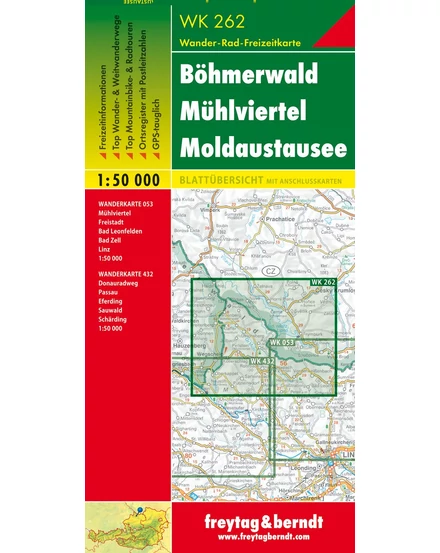 WK262 Böhmerwald-Mühlviertel Moldaustausee turistatérkép