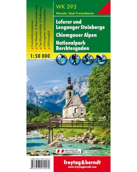 Cartographia WK 393 Loferer und Leoganger Steinberge-Chiemgauer Alpen turistatérkép - Freytag 