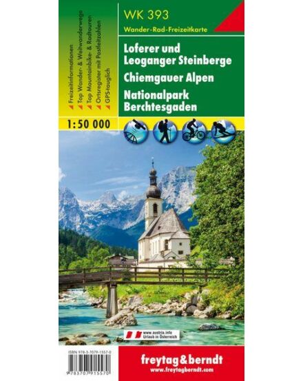Cartographia WK 393 Loferer und Leoganger Steinberge-Chiemgauer Alpen turistatérkép - Freytag 