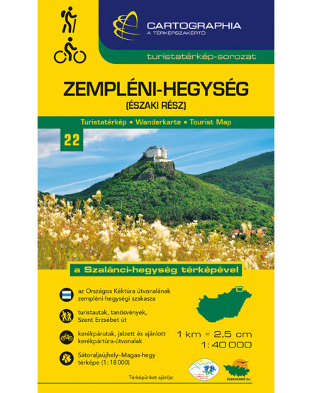 Cartographia Zempléni-hegység (északi rész) turistatérkép [22] 9789633538630