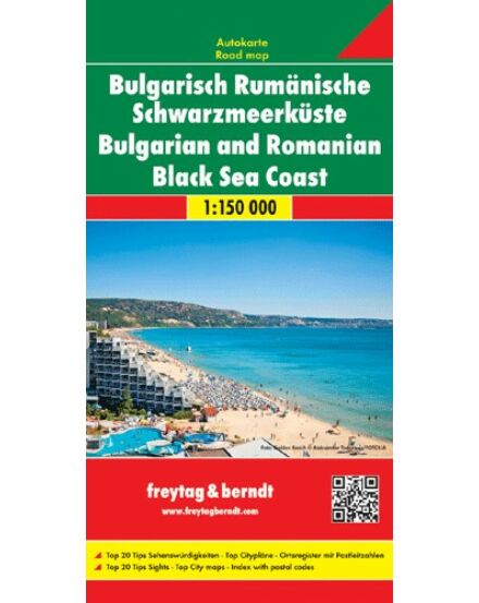Cartographia Bolgár-román Fekete-tengerpart térkép (Freytag) 9783707914481
