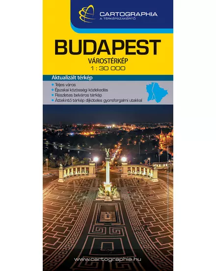 Cartographia Budapest Extra (keményborítós) térkép 9789633526088