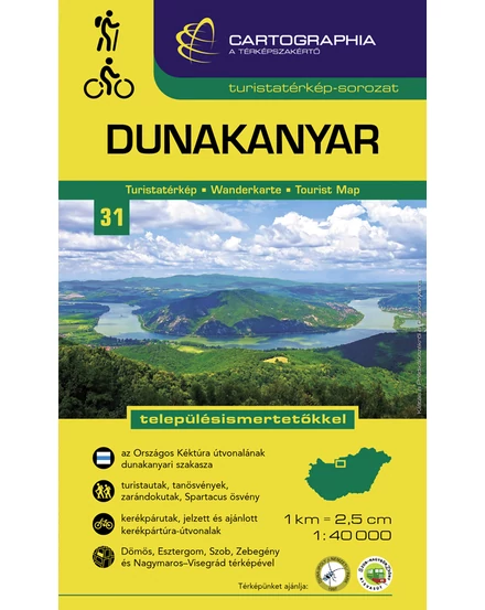 Cartographia Dunakanyar turistatérkép [31] 9789633538616