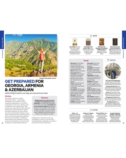 Grúzia, Örményország és Azerbajdzsán útikönyv Lonely Planet (angol)