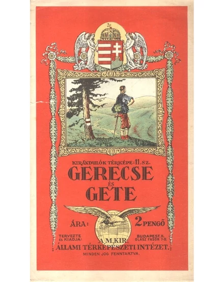 Cartographia Gerecse hegység térkép (1936) -  HM 9632567609009