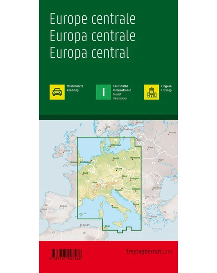 Cartographia Közép-Európa térkép (Freytag) 9783707907568