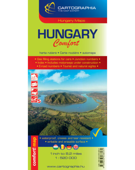 Cartographia Magyarország Comfort térkép (laminált) 9789633538531