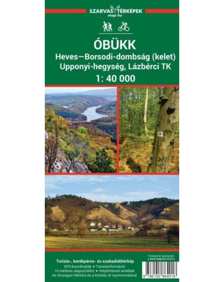 Cartographia Óbükk Hevesi-Borsodi-dombság Upponyi-hegység, Lázbérci TK (kelet) 1:40 000 9786155864018