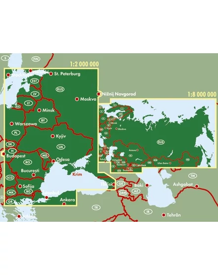 Oroszország-FÁK térkép (Freytag)