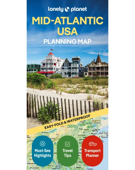 Cartographia  USA közép-atlanti régió térkép 2026 Lonely-9781788685979