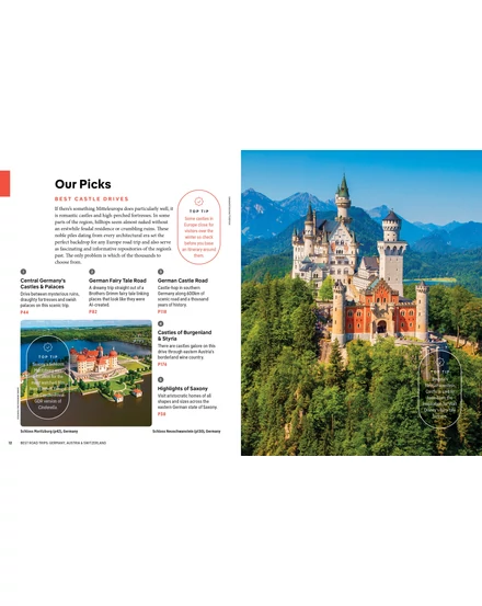 Németország, Ausztria, Svájc Best road trips útikönyv Lonely Planet (angol)