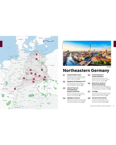 Németország, Ausztria, Svájc Best road trips útikönyv Lonely Planet (angol)