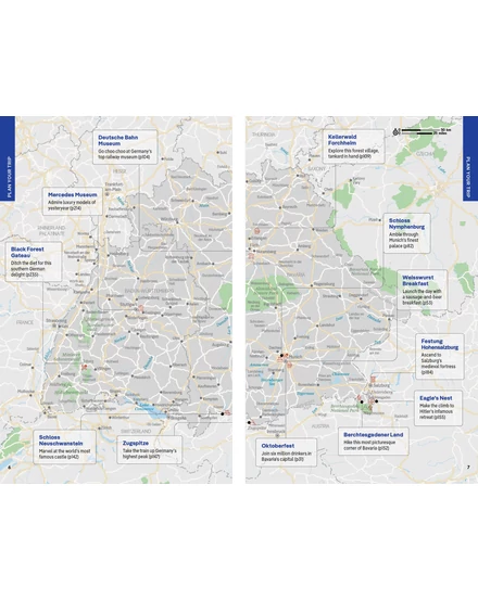 München, Bajorország (Bavaria), Fekete-erdő útikönyv Lonely Planet (angol)