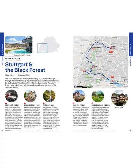 München, Bajorország (Bavaria), Fekete-erdő útikönyv Lonely Planet (angol)