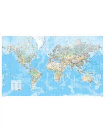 Cartographia-Világtérkép politikai íves - országokkal, zászlókkal-9783575020901