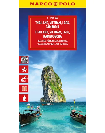 Cartographia Thaiföld, Vietnám, Laosz, Kambodzsa térkép 9783575023407