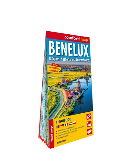 Cartographia Benelux államok Comfort térkép 9788383554709