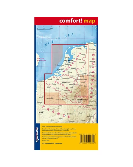 Benelux államok Comfort térkép (2025)