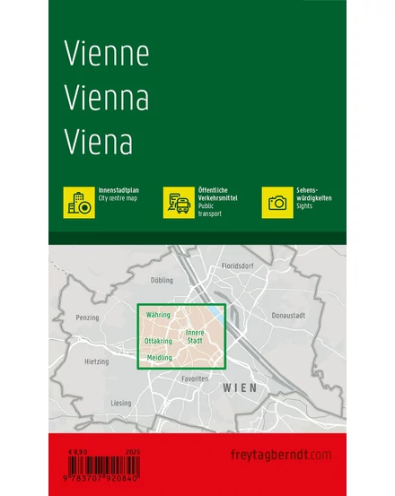 Cartographia Bécs City Pocket várostérkép (Freytag) 9783707920840