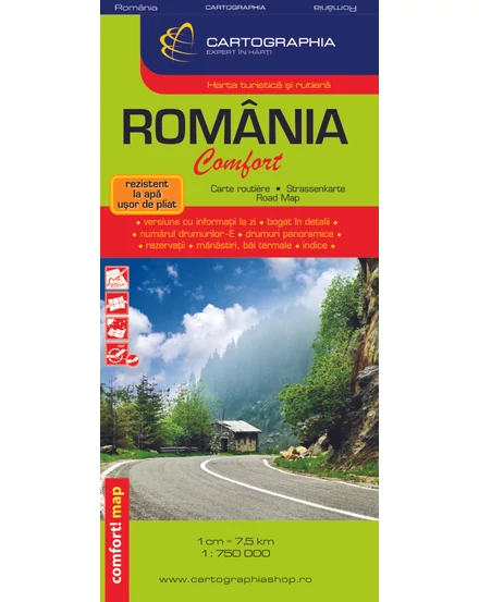 Cartographia Románia Comfort térkép (laminált) 9789633525623