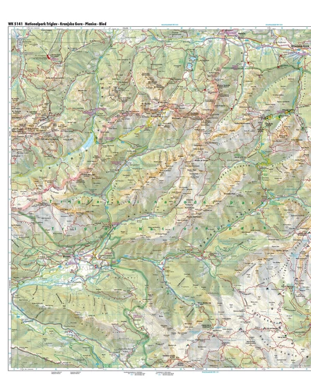 Cartographia WK5141 Triglav Nemzeti Park, Kranjska, Planica, Bled turistatérkép (Freytag) 9783707925234