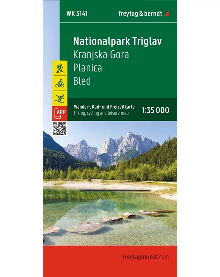 Cartographia WK5141 Triglav Nemzeti Park, Kranjska, Planica, Bled turistatérkép (Freytag) 9783707925234