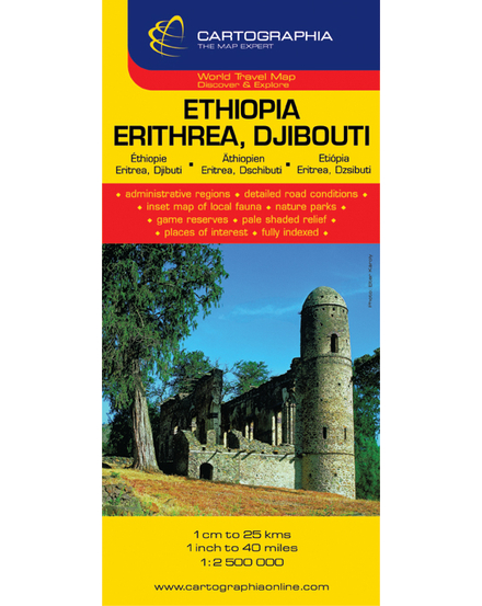 Cartographia Etiópia, Eritrea, Dzsibuti térkép 9789633525067