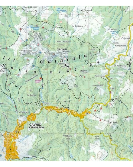 Gutin, Lápos és Cibles 1:60e. turistatérkép - Dimap