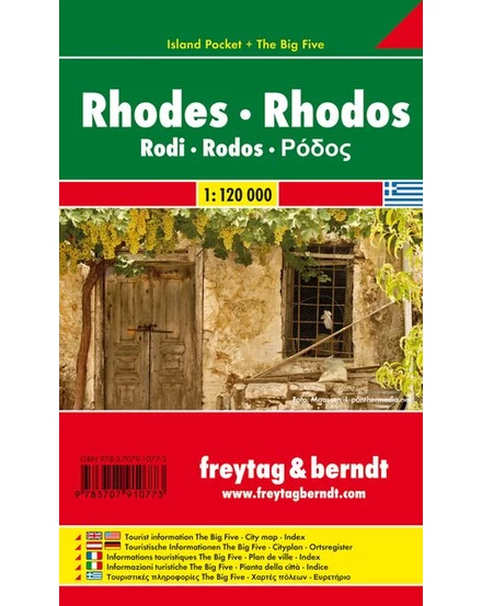 Cartographia Rodosz  Island Pocket  térkép (Freytag) 9783707910773