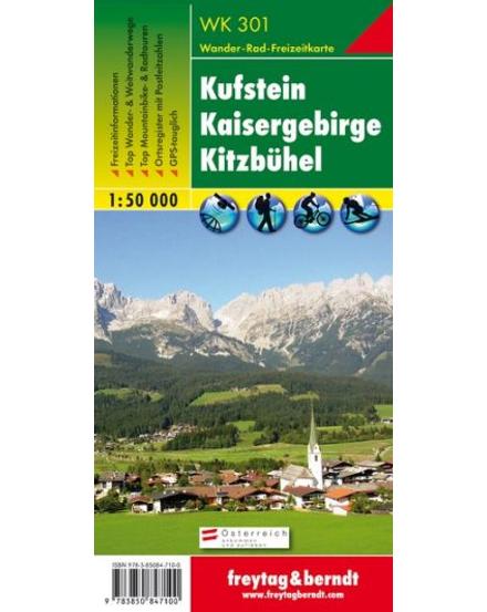 Cartographia WK301 Kufstein Kaisergebirge Kitzbühel turistatérkép (Freytag) 9783850847100