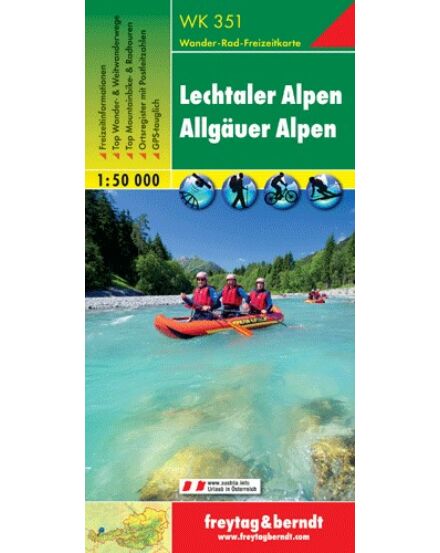 Cartographia WK351 Lechtaler-Allgauer Alpen turistatérkép (Freytag) 9783850847582