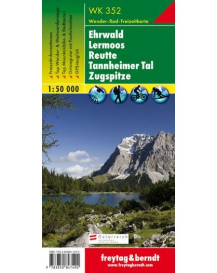 Cartographia WK352 Ehrwald-Lermoos-Reutte turistatérkép (Freytag) 9783850847490