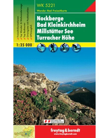 Cartographia WK5221 Nockberge-Bad  Kleinkirchheim, Millstatter See, Turracher Höhe  turistatérkép (Freytag) 9783707911411