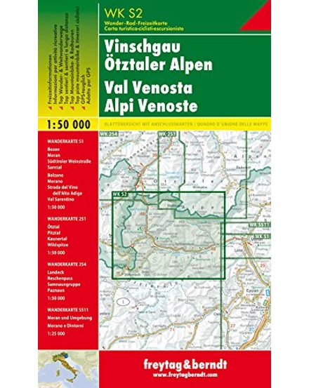 WKS2 Vinschgau-Ötztali Alpok turistatérkép (Freytag)